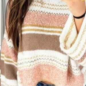 Sincerely Jules Boho Cropped Knit Sweater